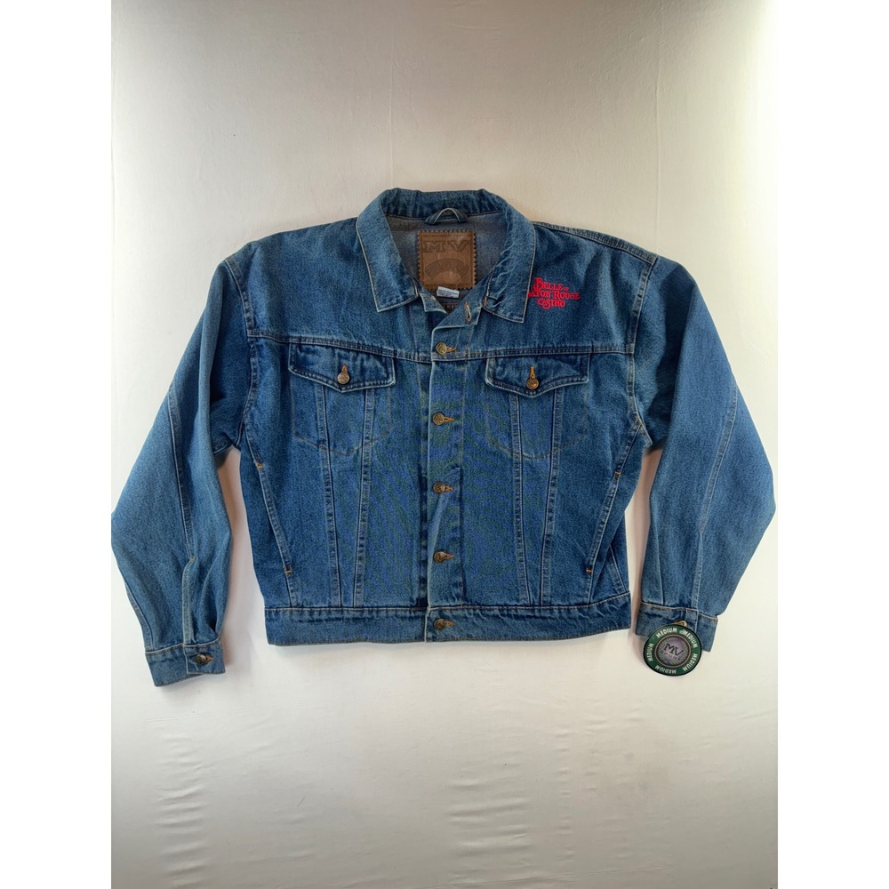 MV Sport Mens Denim Jacket Belle of Baton Rouge Casino Poker Room Blue Medium - Picture 4 of 11